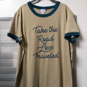 Lu La Roe LIV ringer T-shirt sz 2xl NWT